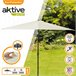 Sombrilla para jardín cuadrada 300x300 cm inclinable Aktive Crema