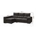 Sofa Chaise Longue Reclinable, con Arcon Antracita