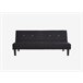 Sofá 2 plazas convertible en cama RIO color negro Negro