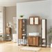 Mueble de baño auxiliar Namsskogan con compartimentos Nogal