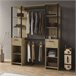Vestidor Gary 2 Columnas Estilo Industrial Armario Abierto Negro/ Madera