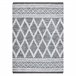 Alfombra ECO sisal BOHO MOROC Diamantes 22297 franjas 117x170 Gris
