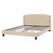Beliani Cama con somier Poliéster BORDEAUX 147x217 Beige