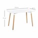 Mesa de Comedor Metal, Tablero de MDF de Grado E1, Madera de Haya 120x60 Mesa de Comedor Metal, Tablero de MDF de Grado E1, Madera de Haya 120x60 Blanco