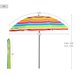 Aktive Sombrilla de playa inclinable rayas UV50 Multicolor