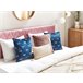 Beliani Cojín decorativo YUZURI 45x45 Azul Marino