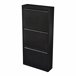 Zapatero Sokndal con 3 puertas abatibles metal 50 Negro
