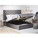 Beliani Cama con almacenaje Terciopelo LUBBON 210x217 Gris