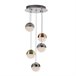 Lámpara De Techo Metal Serie Sphere 5 luces LED Cromo