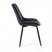 4x Silla tapizada capitoné de terciopelo SJ.0488 Negro