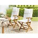 Beliani Cojín de asiento MAUI Blanco/ Beige