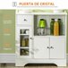 Aparador de Cocina Melamina de Madera HOMCOM, hogar - cocina 80 Blanco