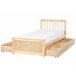 Beliani Cama con cajones Madera de pino OLENDON 99x206 Madera Clara