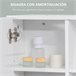 Armario con Espejo MDF, Vidrio kleankin, hogar - baño 54 Blanco