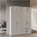 Armario Dormitorio Ghost 8 Puertas y 2 Cajones Blanco