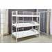 Litera Triple Metalica 201x98 Blanco/ Negro