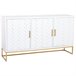 Aparador de 3 puertas de madera y metal Blanco