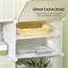 Armario Modular PP, Acero HOMCOM, hogar - muebles de dormitorio Natural/ Blanco