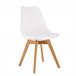 Pack Mesa Fija de Comedor o Cocina + 4 Sillas Nordic 138x80 Blanco/ Negro