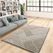Alfombra geométrica con relieve NUMA - ATTICGO 200x290 Beige