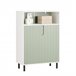 Armario De Suelo Para Baño Con 2 Puertas BZR138-GR SoBuy Verde