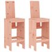 2 Taburetes altos de madera Blanco