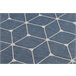 Alfombra de cuerda sisal FLAT 48721/591 Cubos 3D 160x230 Azul