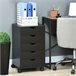 Cajonera de Oficina MDF HOMCOM, oficina - muebles de oficina Negro
