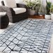 Alfombra COLOR 47278306 SISAL líneas triangulos 120x170 Azul