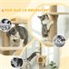 Árbol para Gatos Aglomerado de Madera PawHut Crudo