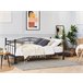 Beliani Cama con somier Metal TULLE 102x209 Negro