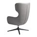 Sillón giratorio polipiel y acero Gris Oscuro