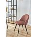 2x Silla tapizada capitoné de terciopelo SJ.077 Rosa