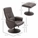 Sillón Reclinable Otomana Metal, PU, Espuma HOMCOM Marron