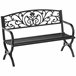 Banco de Jardín Hierro Outsunny 127x60 Negro