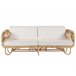 Beliani Conjunto de jardín Ratán DOLCEDO Blanco/ Beige