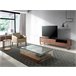 ANGEL CERDA Mueble TV cristal negro y nogal Nogal