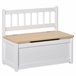Baúl de Juguetes para Niños MDF, Madera de Pino HOMCOM Blanco
