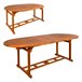 Mesa jardín extensible ovalada acacia 8 comensales Aktive Madera