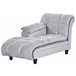 Beliani Chaise longue Terciopelo LORMONT Gris Claro