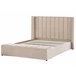 Beliani Cama con somier Terciopelo NOYERS 190x247 Beige