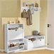 Zapatero con 2 Puertas Abatibles FSR87-W SoBuy Blanco