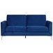 Beliani Sofá de 3 plazas Terciopelo FENES Azul Marino