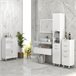 Mueble Auxiliar Baño Melamina de Madera kleankin Blanco