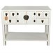 Aparador de madera de 6 cajones y 2 puertas Blanco