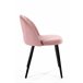 2x Silla tapizada capitoné de terciopelo SJ.077 Rosa