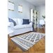 Alfombra ECO sisal BOHO MOROC Diamantes 22297 franjas 117x170 Gris
