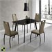 Mesa de Cocina Rectangular Fija - Modelo KARLA 80x120 Negro