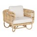 Beliani Conjunto de jardín Ratán DOLCEDO Blanco/ Beige