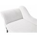 Beliani Chaise longue izquierdo Poliéster BIARRITZ Blanco